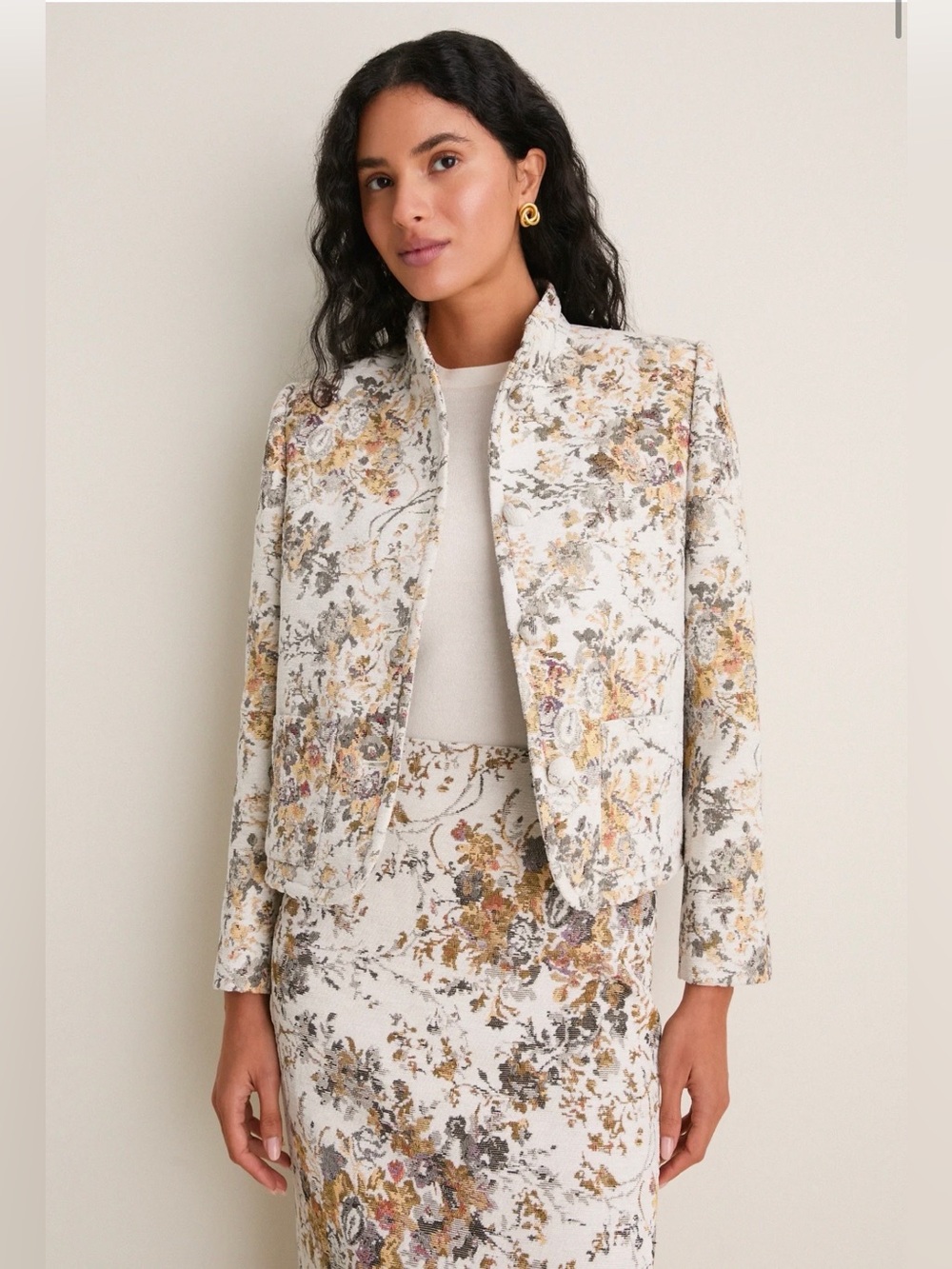 Tuckernuck Georgetown Chenille Jacquard Cropped Dalton Jacket NWT